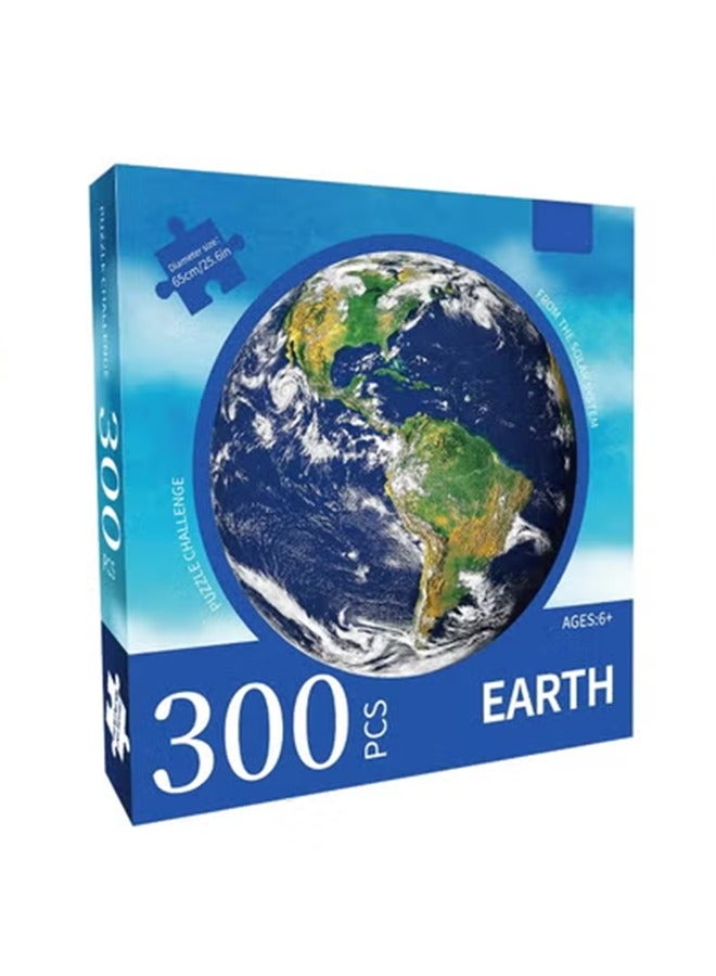 300 Pieces Earth Puzzles For Adults Kids Space Gifts Planet Puzzle - Image 1